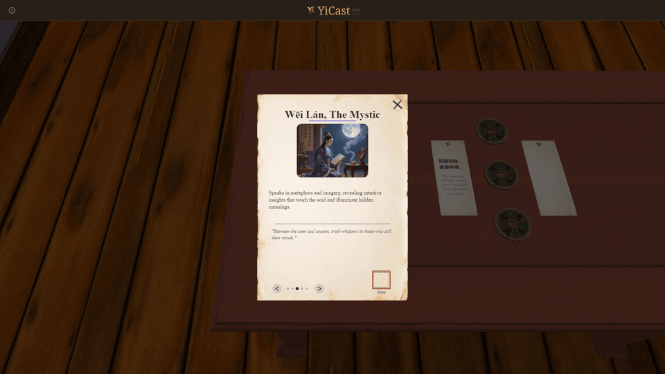 AI reader interpreting your hexagram
